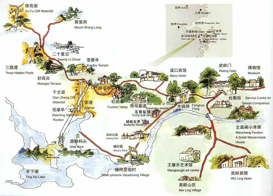 上海周边旅游攻略：雪窦山，青山绿水共为邻1