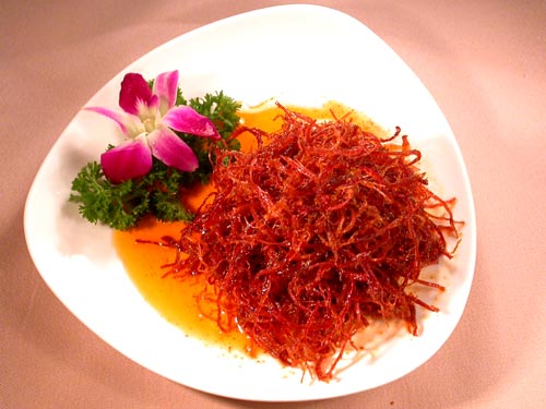 传统国宴小吃——灯影牛肉(图)1