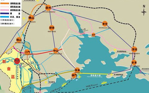 广佛江珠城轨线路图