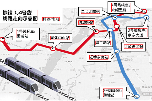 南昌地铁3号线线路图