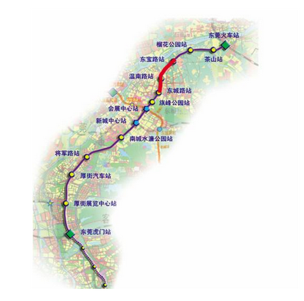 东莞地铁2号线开始调试