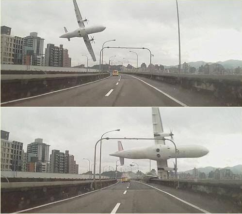 台湾复兴航空客机坠河画面曝光