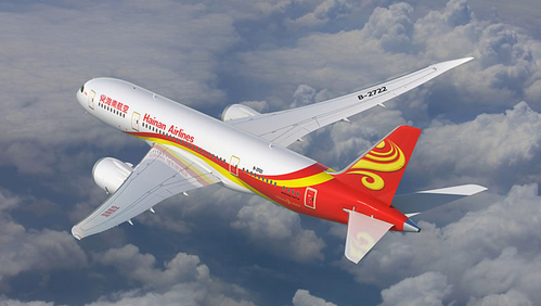 海南航空今日开通长沙至洛杉矶航线