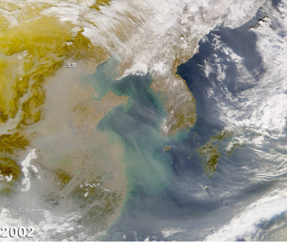NASA拍北京雾霾