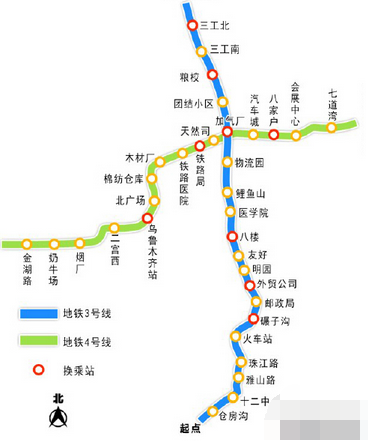 乌鲁木齐市地铁4号线二期线路1
