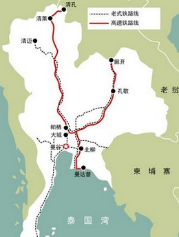 泰国高铁线路图1