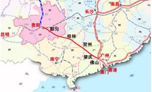 贵广高铁线路图1