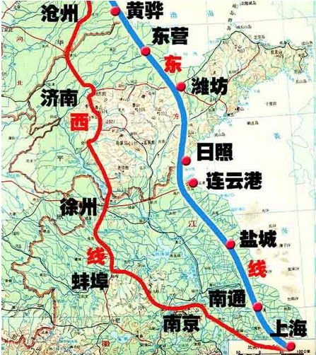 江苏高铁线路图1
