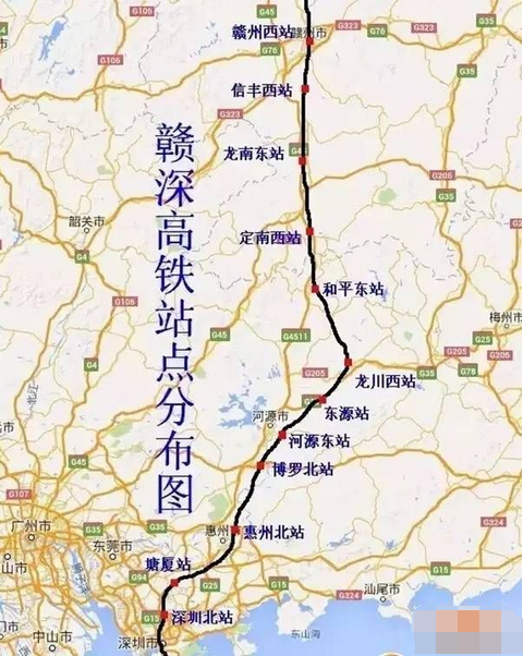 赣深高铁广东段线路1