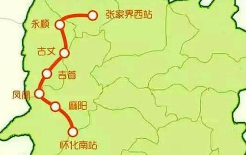 张吉怀高铁线路图1