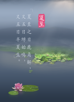 关于夏至的诗歌1
