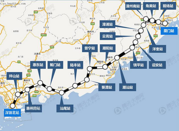 厦深铁路4月10日起增开1对动车1