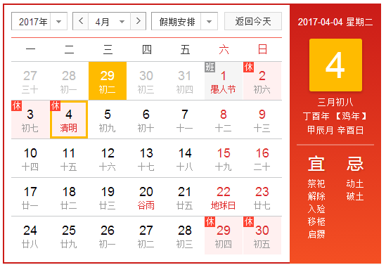 2017成都清明节天气预报1