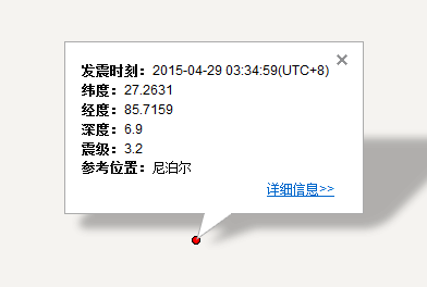 4月29日尼泊尔发生3.2级地震1