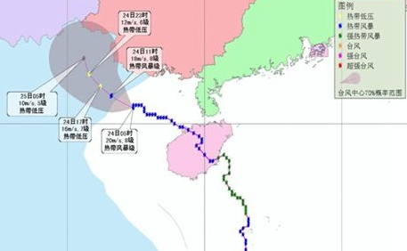 2015年第八号台风鲸鱼走向1