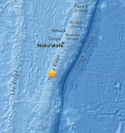汤加海域5.8级地震1
