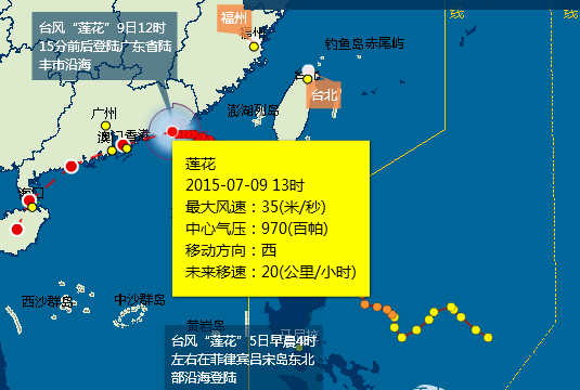 2015年10号台风莲花登陆广东陆丰1