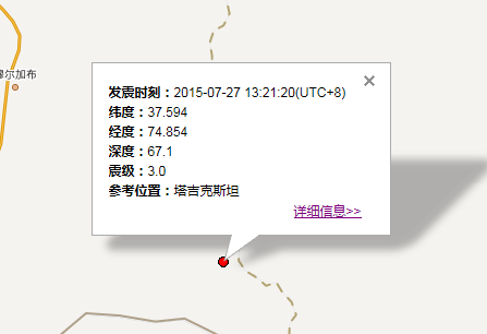 7月27日塔吉克斯坦地震最新消息1