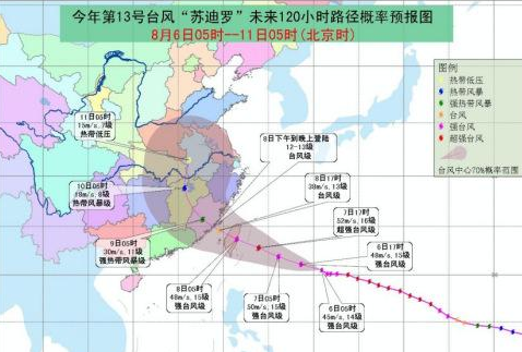13号台风苏迪罗即将影响东南沿海1