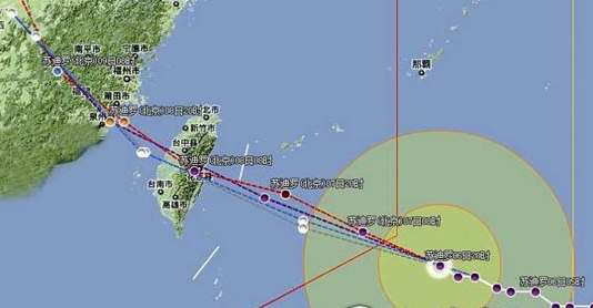 2015年13号台风苏迪罗实时路径1