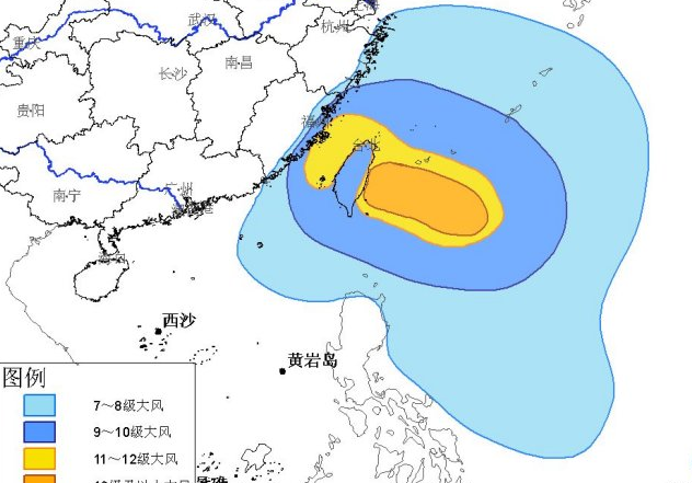 2015年8月7日强台风苏迪罗最新天气影响预报1