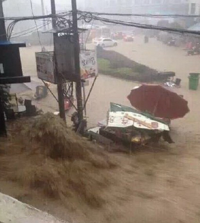 福鼎暴雨引发严重内涝1