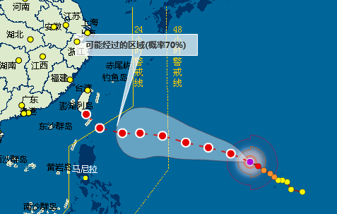 2015年第15号台风天鹅走向1