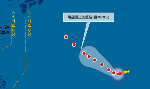 2015年第16号台风艾莎尼实时路径图1