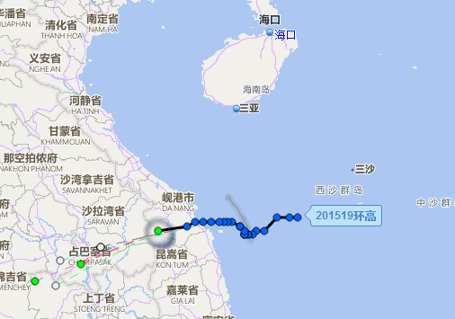 2015年第19号台风环高停止编号1