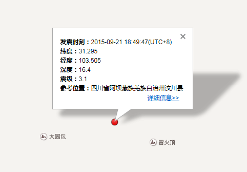 2015年9月21日汶川地震最新消息1