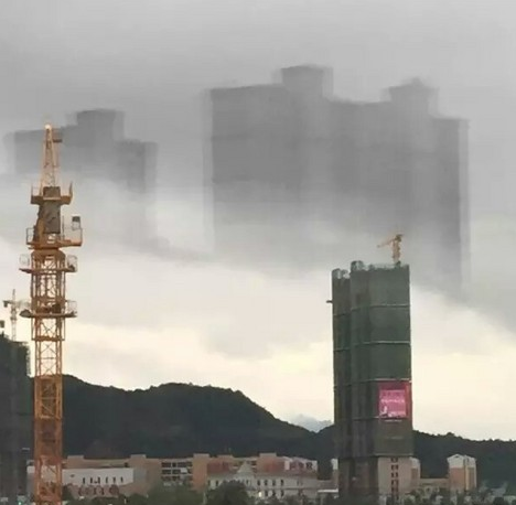 江西武宁现海市蜃楼时长近半个小时1
