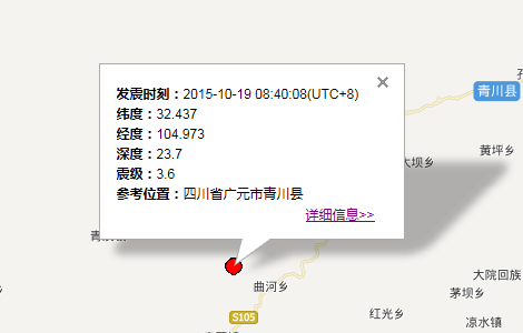 10月19日四川广元青川县地震最新消息1