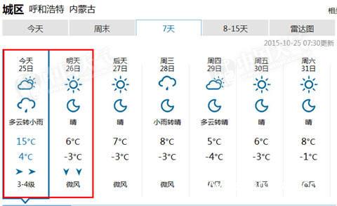 内蒙古今夜大范围雨雪降温 局地最低温低于零下20℃1