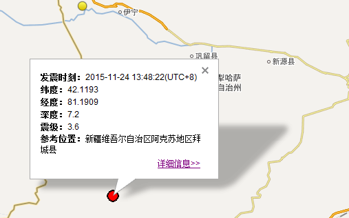 2015新疆拜城县地震最新消息1