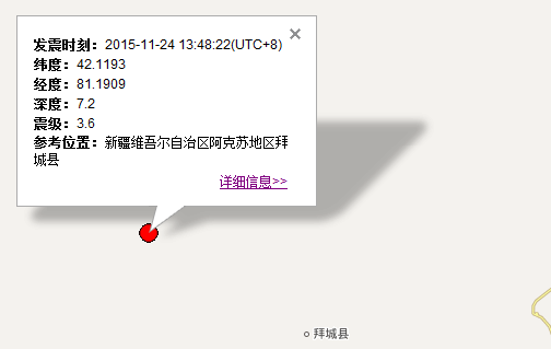 2015年新疆拜城县地震最新消息1