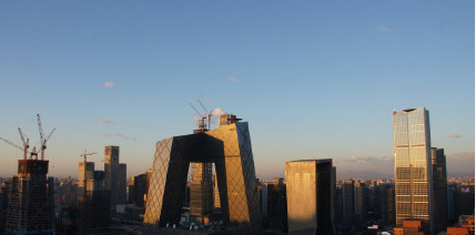 北京城区雾霾消散1