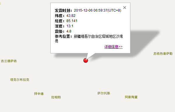 12月6新疆沙湾地震最新消息1
