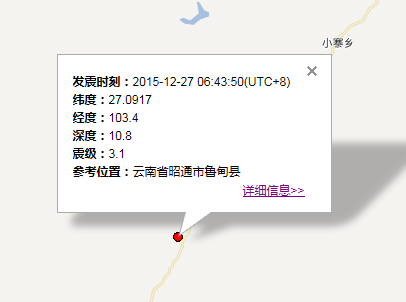 云南省鲁甸县发生3.1级地震1