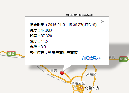 2016年1月1日新疆地震最新消息1