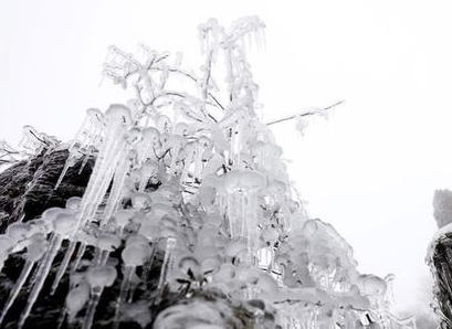 四川华蓥山迎来春节后首场大雪1