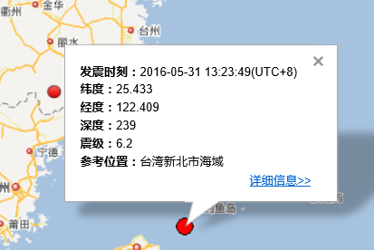 2016年5月31日台湾地震最新消息1