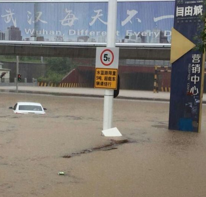 暴雨怒袭武汉1