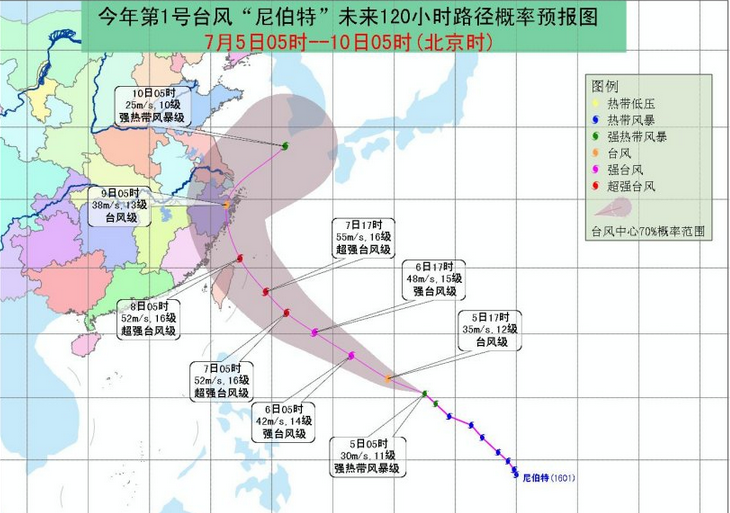 2016年第1号台风尼伯特会影响福建吗1