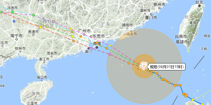 台风妮妲登陆广东哪里1