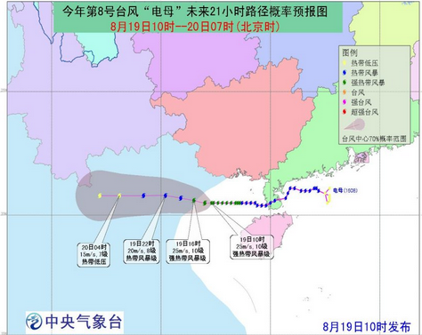 2016第8号台风电母实时路径图1
