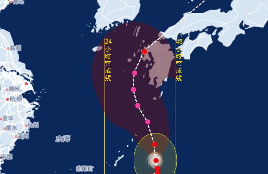 台风南川走向1