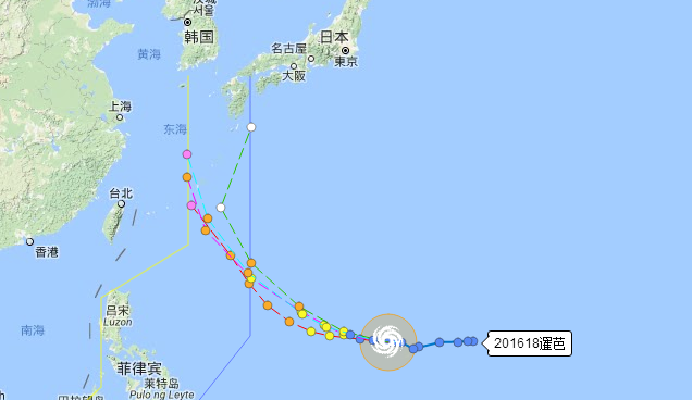 2016第18号台风路径图1