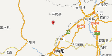 2016.11.4四川绵阳发生3.4级地震1