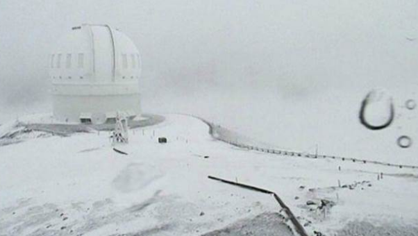 夏威夷罕见降雪1